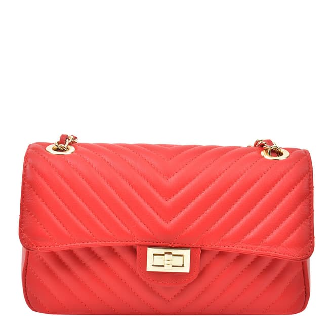 Renata Corsi Red Leather Shoulder Bag