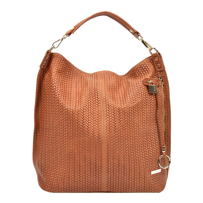 Renata Corsi Tan Leather Hobo Bag