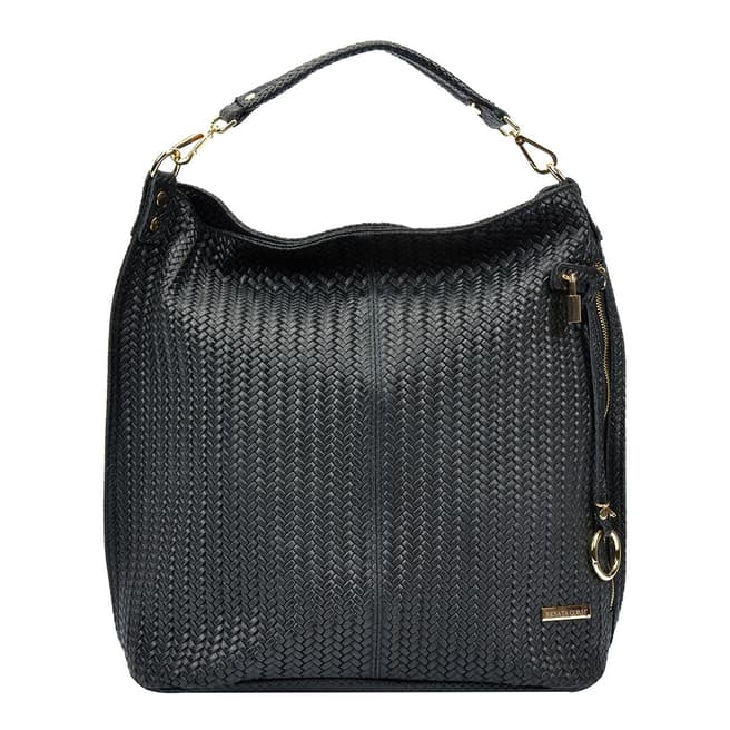 Renata Corsi Black Leather Hobo Bag