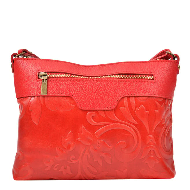 Renata Corsi Red Leather Shoulder Bag