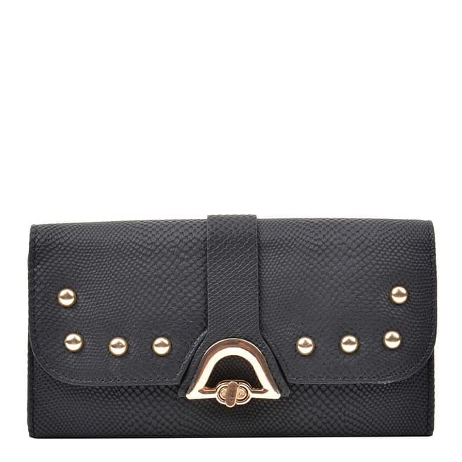 Renata Corsi Black Leather Flap Over Wallet