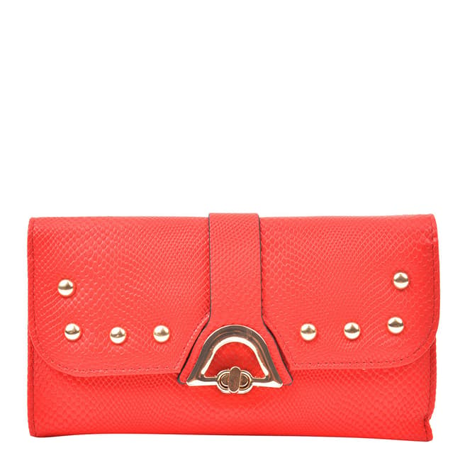 Renata Corsi Red Leather Flap Over Wallet