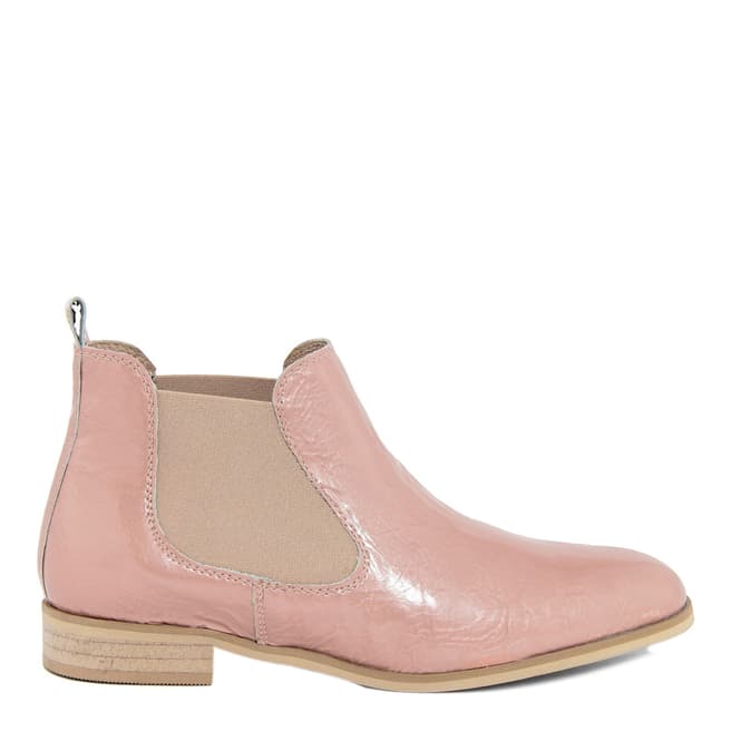 Eye Pale Pink Pearl Distressed Effect Leather Chelsea Boot