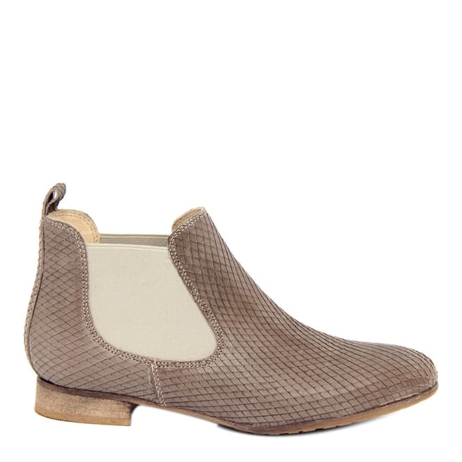 Eye Cigar Brown Reptile Effect Leather Chelsea Boot