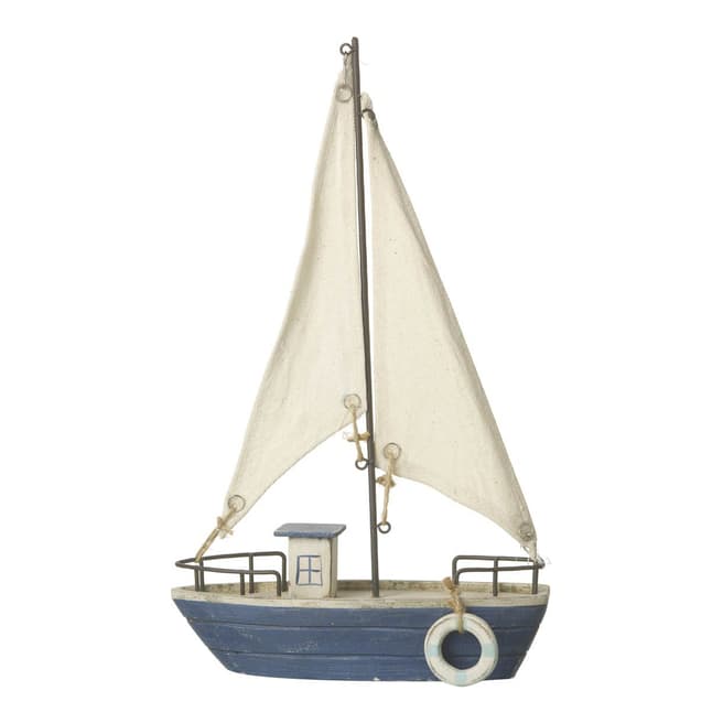 Parlane Blue/White Boat with Sail Ornament