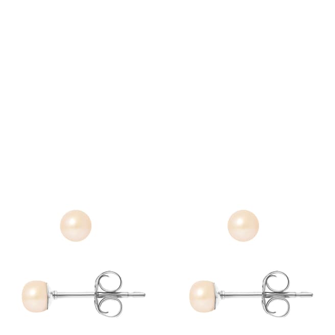Mitzuko Pink Silver Freshwater Pearl Earrings
