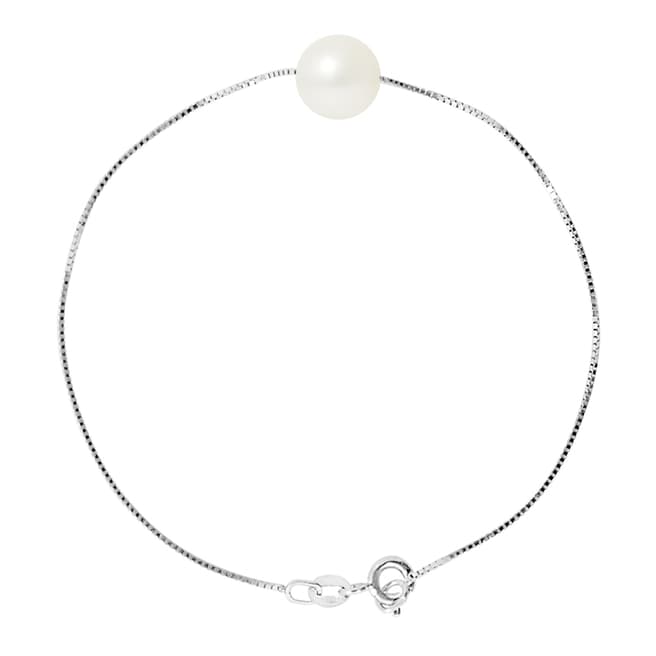 Mitzuko Natural White Silver Freshwater Peal Bracelet