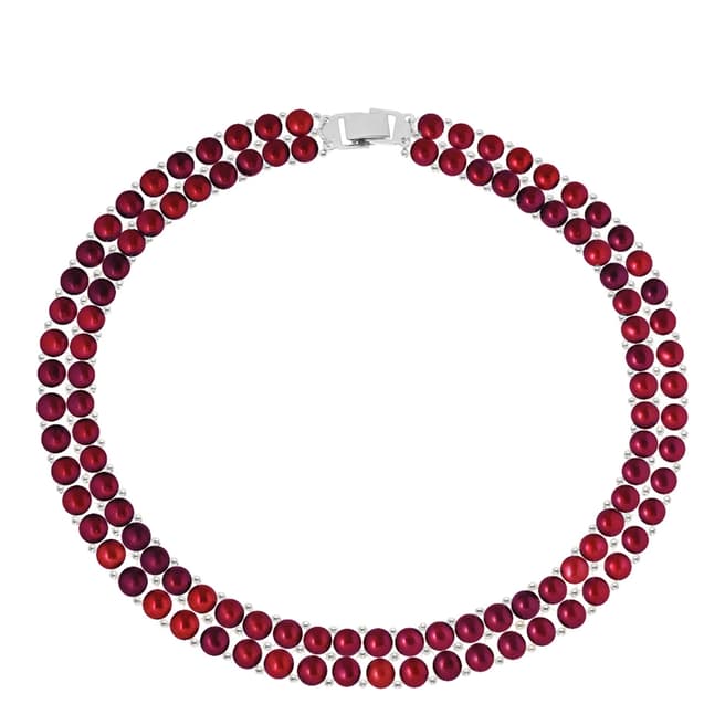 Mitzuko Cherry Red Freshwater Pearl Necklace