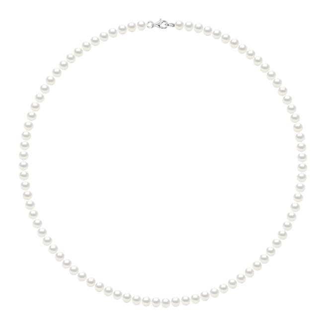 Mitzuko Natural White Silver Freshwater Pearl Necklace