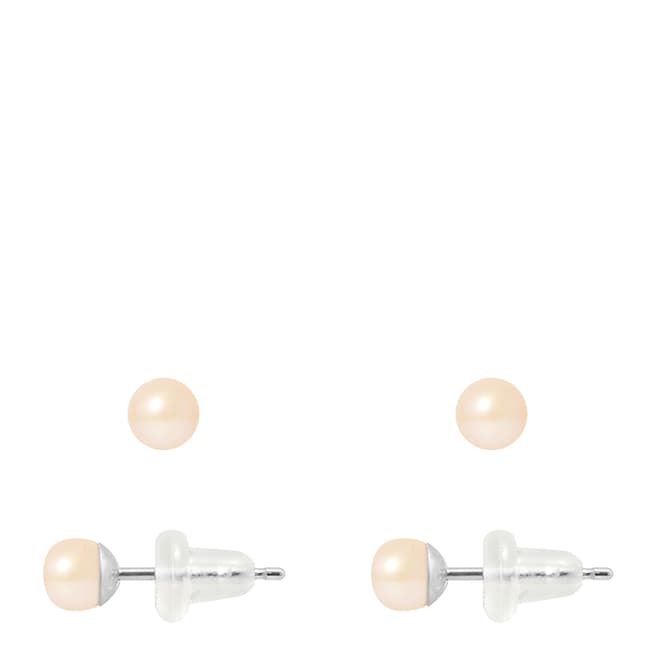 Mitzuko Natural Pink White Gold Freshwater Pearl Earrings