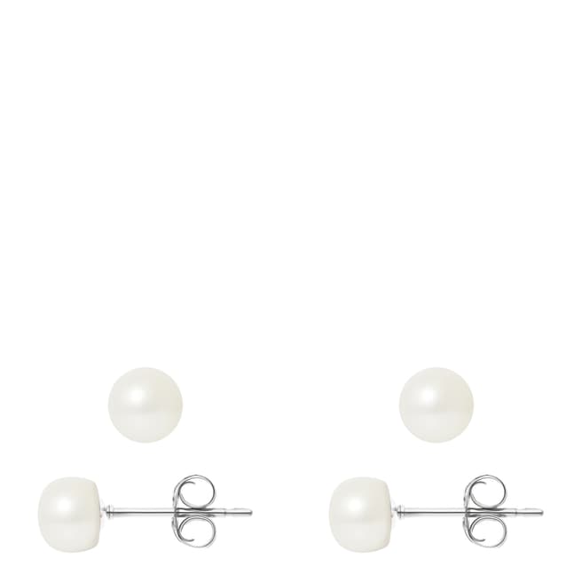 Mitzuko Natural White Freshwater Pearl Earrings