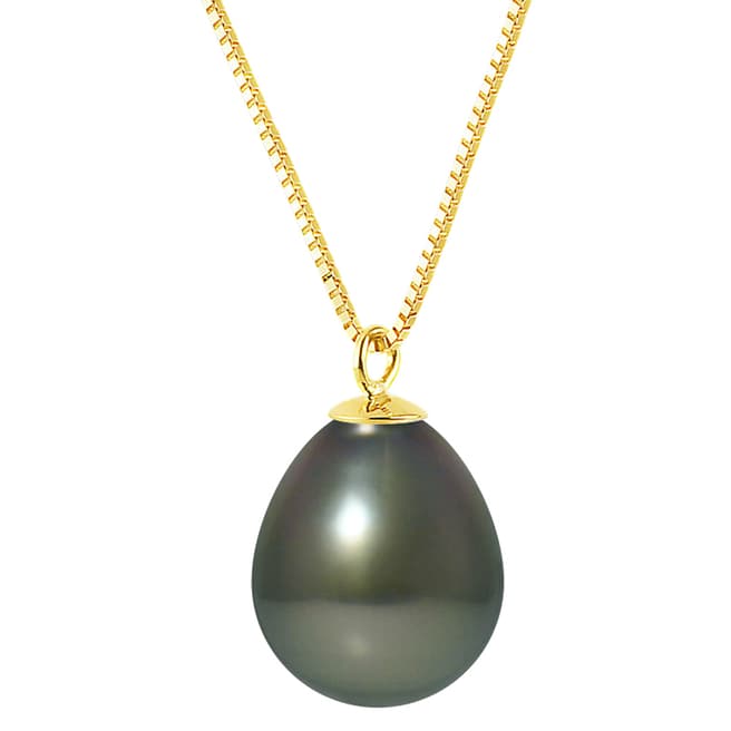 Mitzuko Black/Gold Tahiti Pearl Necklace