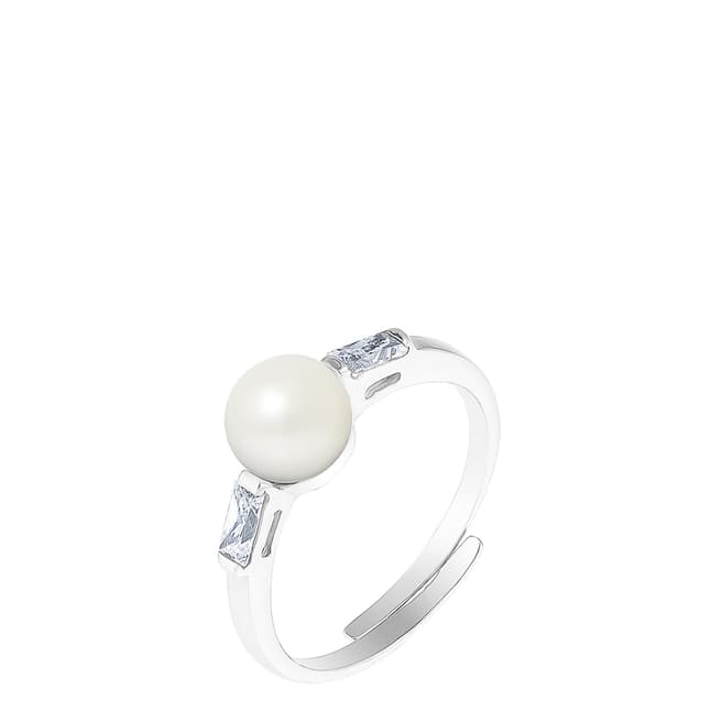 Mitzuko Natural White Silver Freshwater Pearl Ring