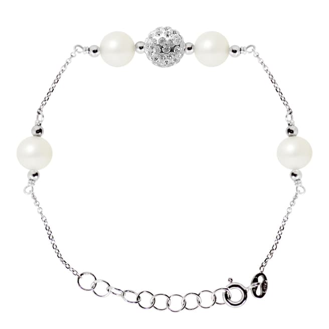 Mitzuko Natural White Silver Freshwater Pearl Bracelet
