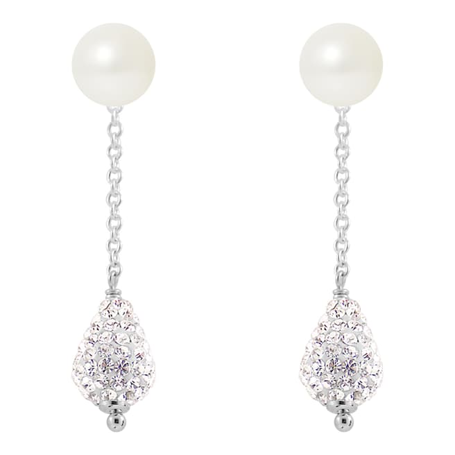 Mitzuko White Pearl Hanging Earrings