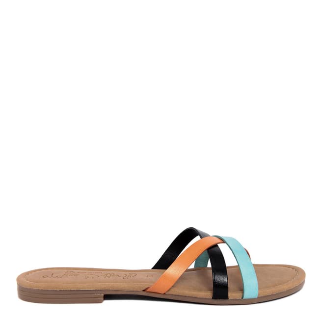 Miss Butterfly Multi Coloured Strappy Leather Sandal
