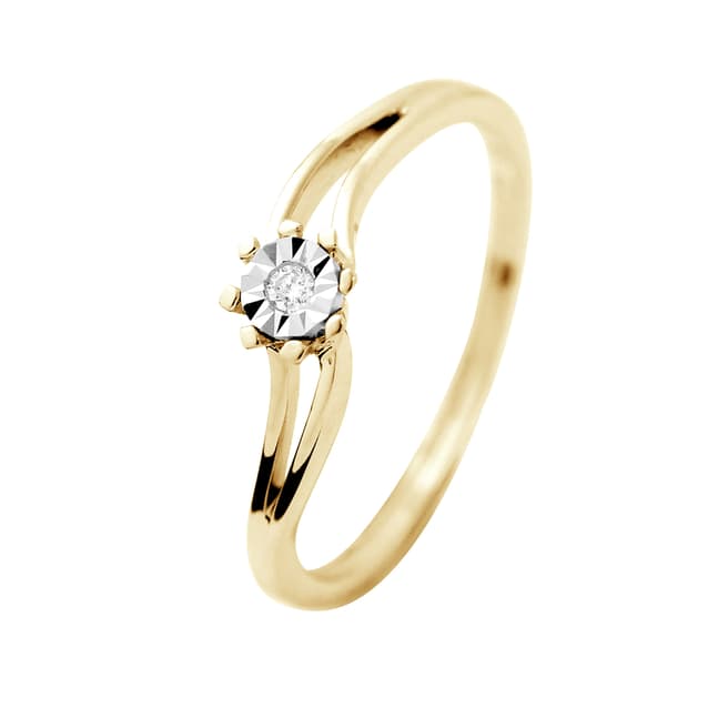 Dyamant Yellow Gold Prestige Diamond Ring 0.015 Cts