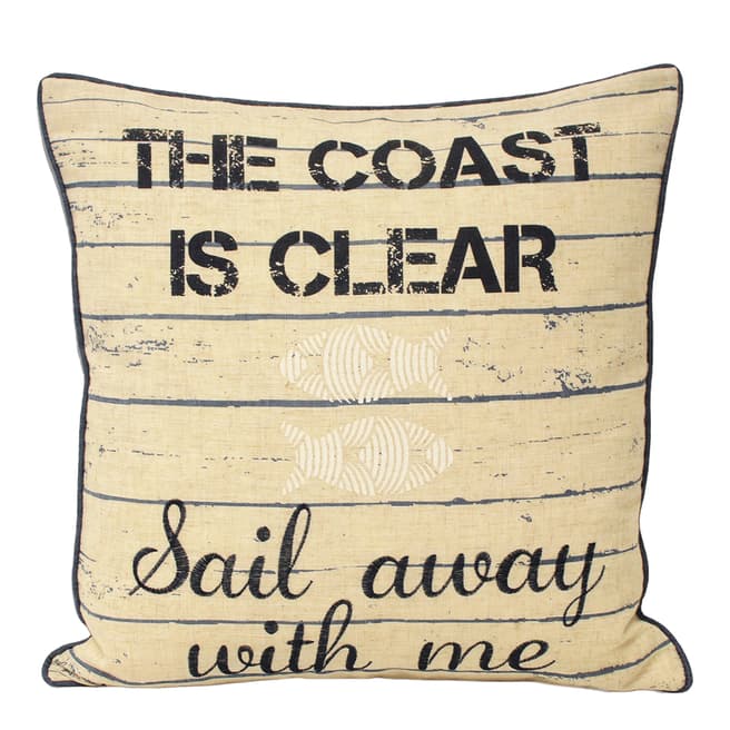 Paoletti Seascape Coast Is Clear Cushion 45x45cm 