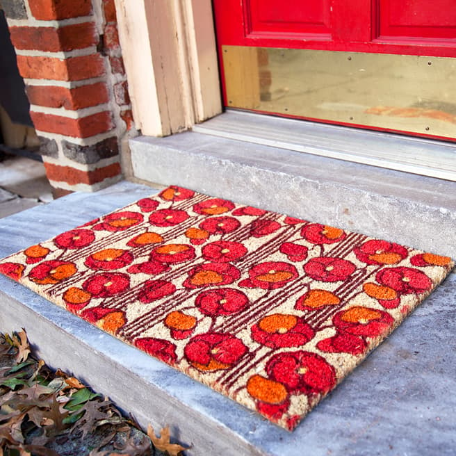 Entryways Poppies Coir Doormat