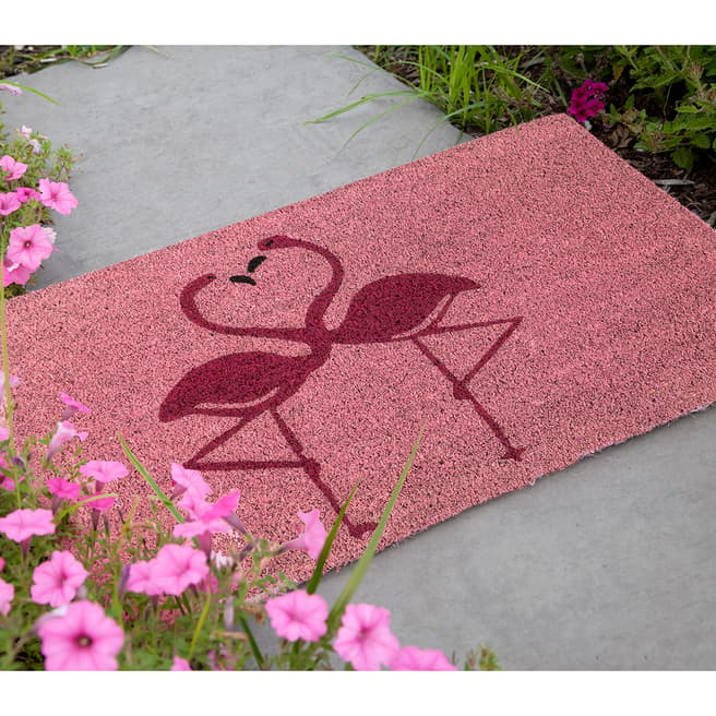 Entryways Flamingos Coir Doormat