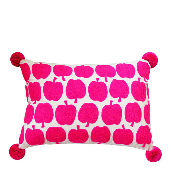Bombay Duck Flamingo Pink/White Apples 30x50cm Cushion