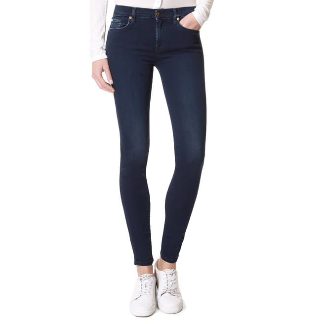 7 For All Mankind Rich Indigo The Skinny Stretch Jeans