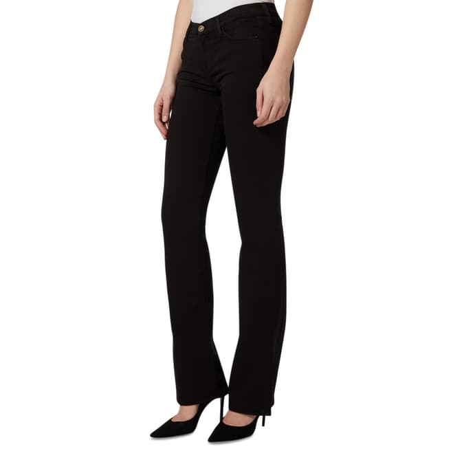 7 For All Mankind Black Bootcut Stretch Skinny Jeans