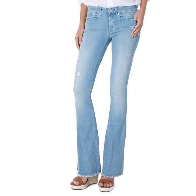 7 For All Mankind Baby Blue Jiselle Bootcut Stretch Jeans