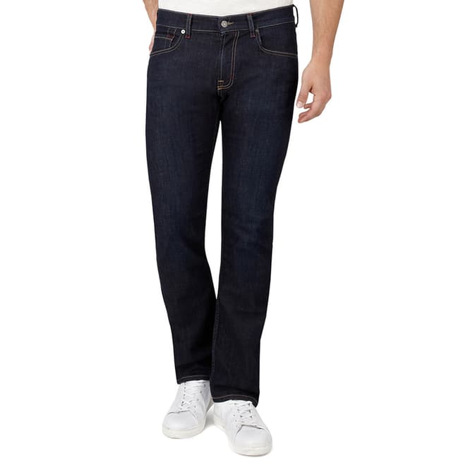 7 For All Mankind Deep Blue Standard Stretch Straight Jeans