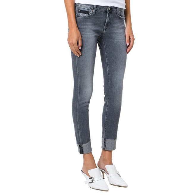 7 For All Mankind Washed Grey Pyper Stretch Slim Jeans