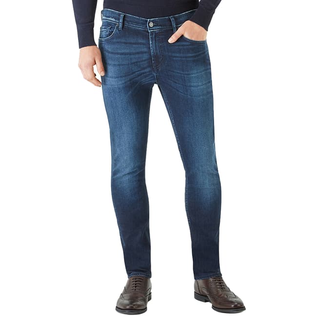 7 For All Mankind Deep Blue Ronnie Stretch Slim Jeans