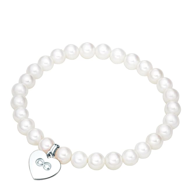 Nova Pearls Copenhagen White/Silver Organic Pearl Bracelet