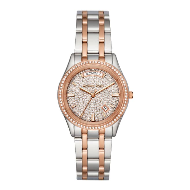 Michael Kors Women's Silver/Rose Gold Kiley Watch