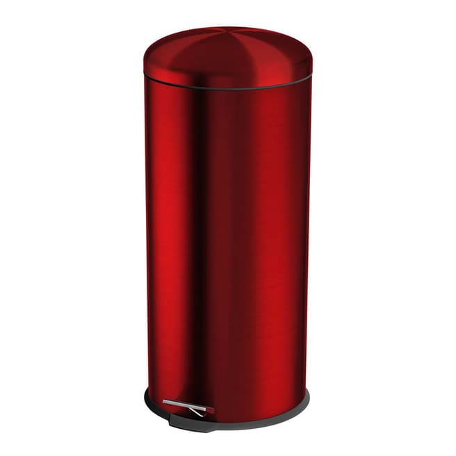 Swan Red Townhouse Round Pedal Bin, 30L