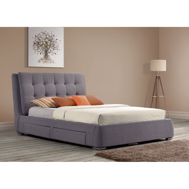 Birlea Mayfair King Bed Frame wih Storage, Grey