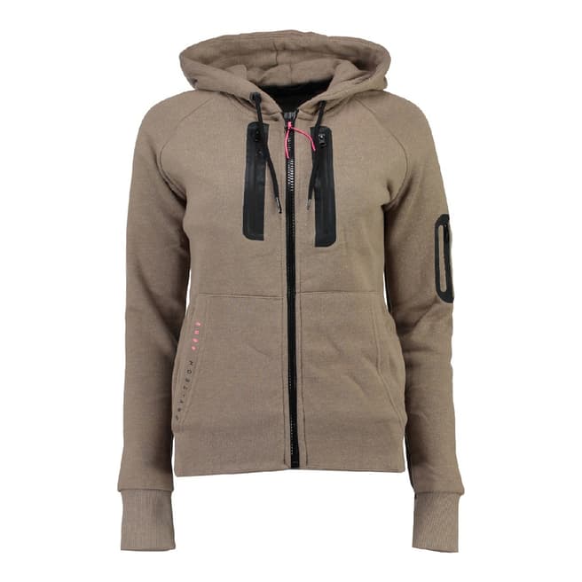 Geographical Norway Women's Light Brown Fabricot Hood Sweater