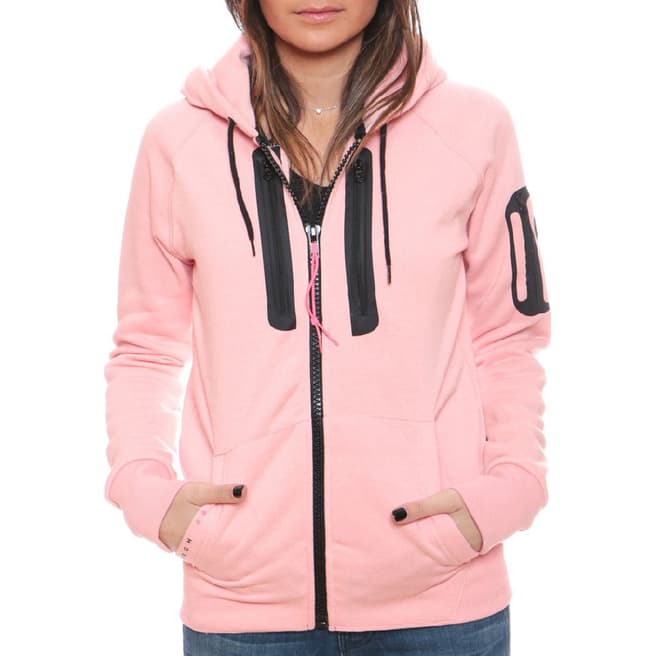 Geographical Norway Women's Light Pink Fabricot Hood Sweater