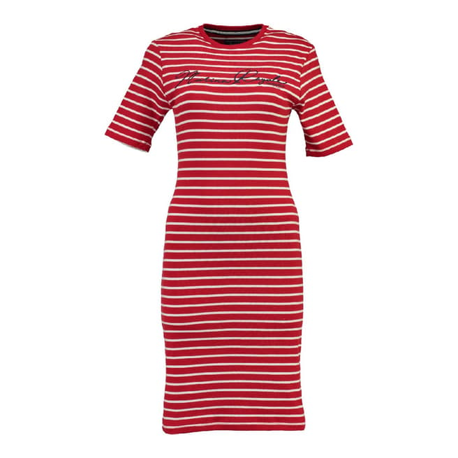 Geographical Norway Women's Red/White Jimini T-Shirt Dress