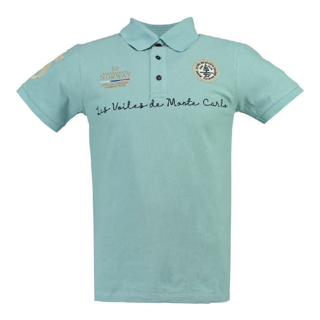Geographical Norway Sky Blue Kolostar Cotton Polo Shirt