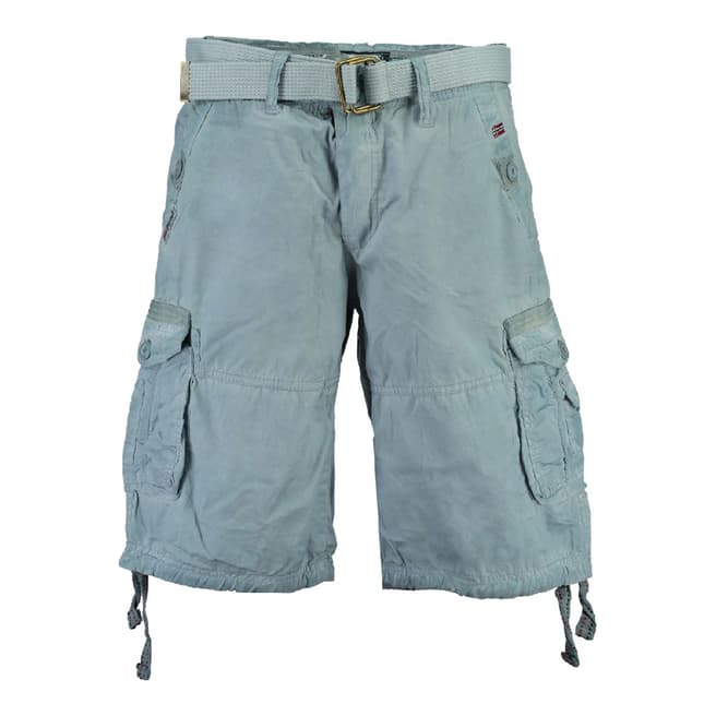 Geographical Norway Sky Blue Pablo Cotton Shorts