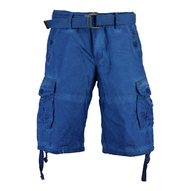 Geographical Norway Royal Blue Pablo Cotton Shorts