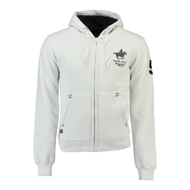 Geographical Norway Men's White Gampai Hood Sweater