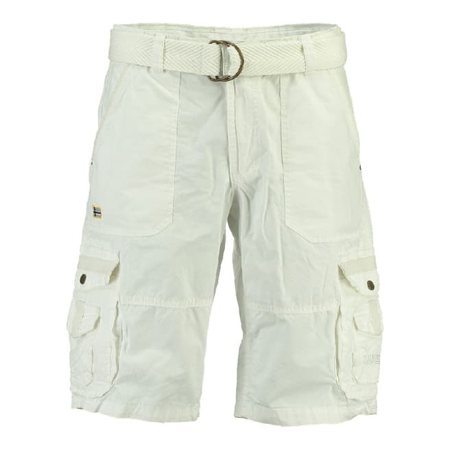 Geographical Norway Men's White Perou Shorts