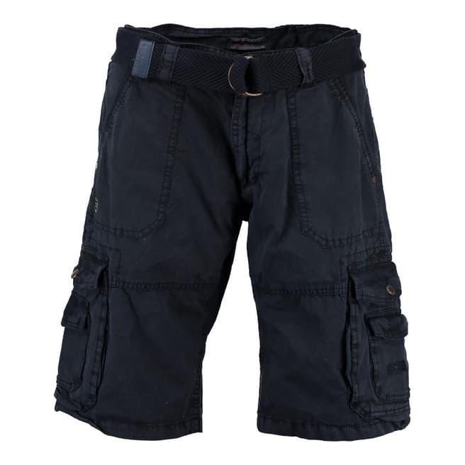 Geographical Norway Navy Plavo Cotton Shorts