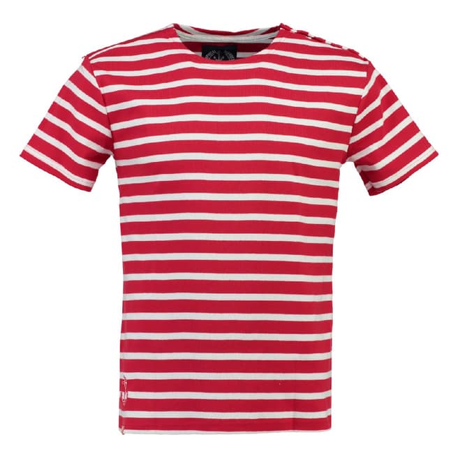 Geographical Norway Men's Red/White Jucio T-Shirt