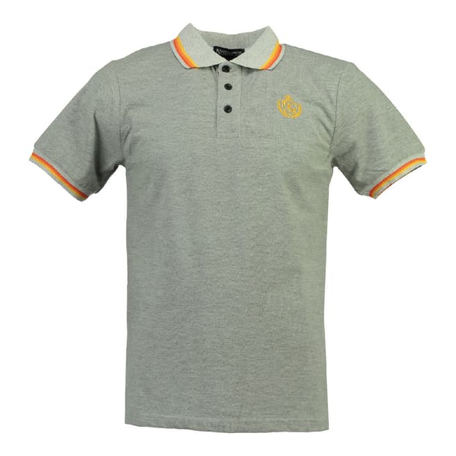 Geographical Norway Grey/Orange Karaibe Cotton Polo Shirt