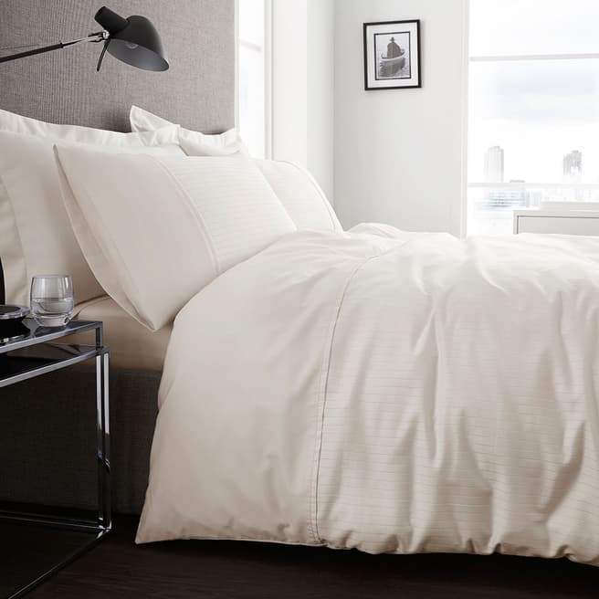 Limited Edition Classic Stripe Single Duvet Cover Set, Ivory