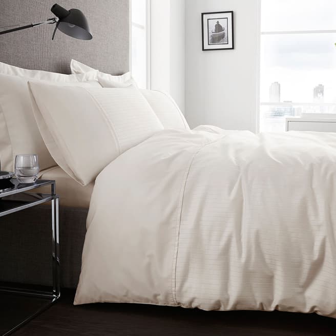 Limited Edition Classic Stripe Double Duvet Cover Set, Ivory