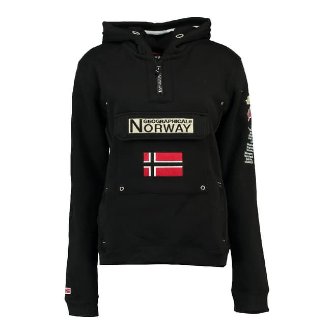 Geographical Norway Boy's Black Gymclass Hooded Jumper