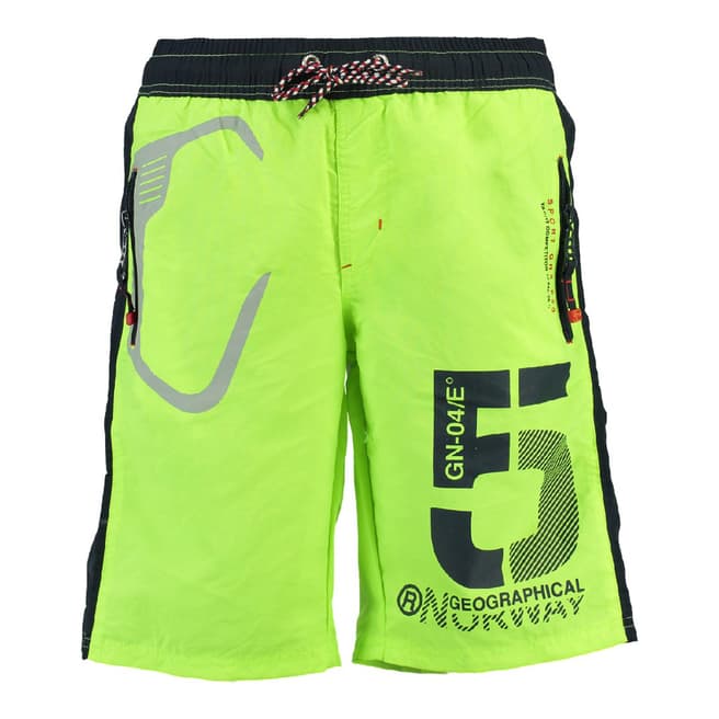 Geographical Norway Boy's Lime Green Qraviara Swim Shorts